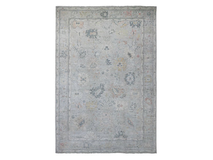 Oushak Oushak hand-knotted wool rug in Gray, 11'8" x 17'2" — SKU O021478