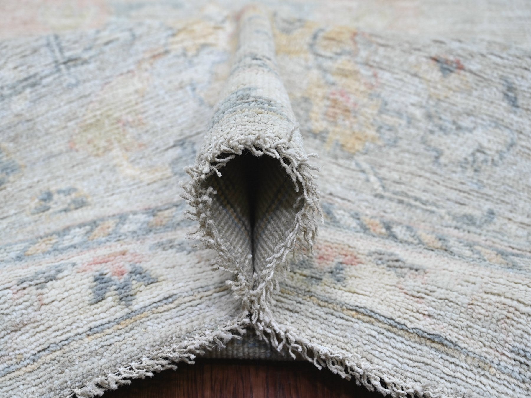 Oushak Oushak hand-knotted wool rug in Gray, 11'8" x 17'2" — SKU O021478 (view 5)