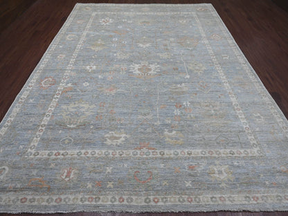 Oushak Oushak hand-knotted wool rug in Blue, 9'1" x 11'9" — SKU O021479 (view 2)