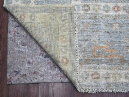Oushak Oushak hand-knotted wool rug in Blue, 9'1" x 11'9" — SKU O021479 (view 4)