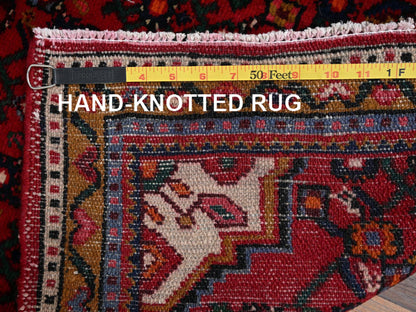 Tribal & Geometric hand-knotted wool runner in Red & Brown, 2'1" x 10' — SKU O02147 (view 7)