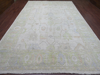 Oushak Oushak hand-knotted wool rug in Gray & Green, 9'8" x 13'8" — SKU O021483 (view 2)