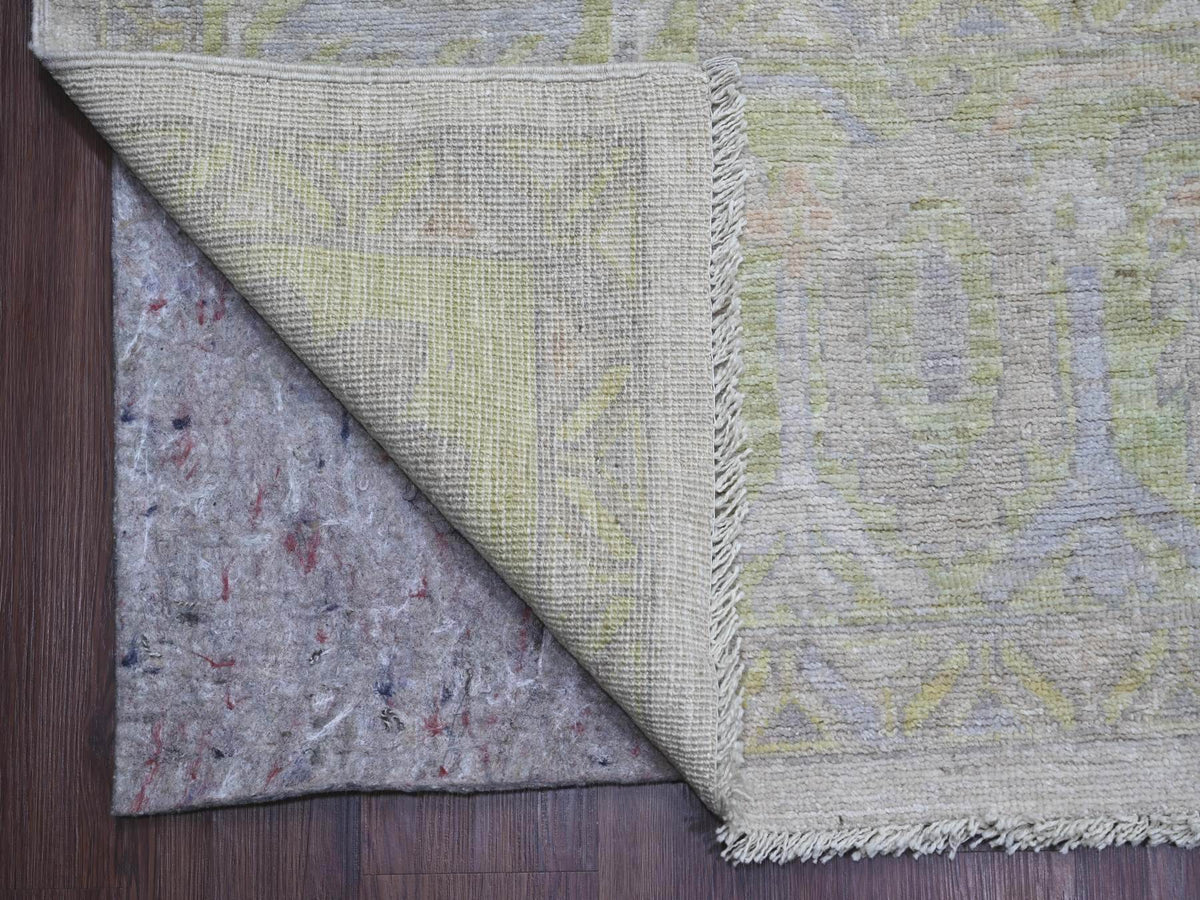 Oushak Oushak hand-knotted wool rug in Gray & Green, 9'8" x 13'8" — SKU O021483 (view 4)