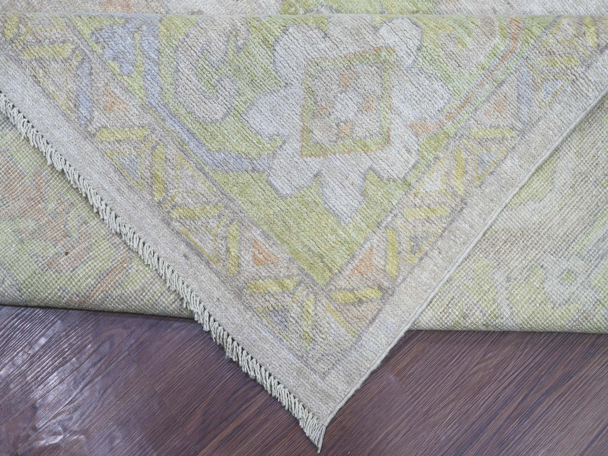 Oushak Oushak hand-knotted wool rug in Gray & Green, 9'8" x 13'8" — SKU O021483 (view 6)