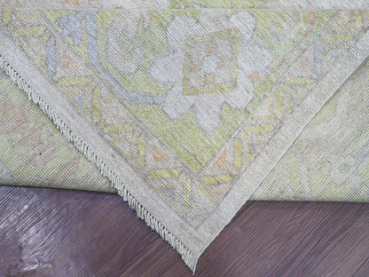 Oushak Oushak hand-knotted wool rug in Gray & Green, 9'8" x 13'8" — SKU O021483 (view 6)