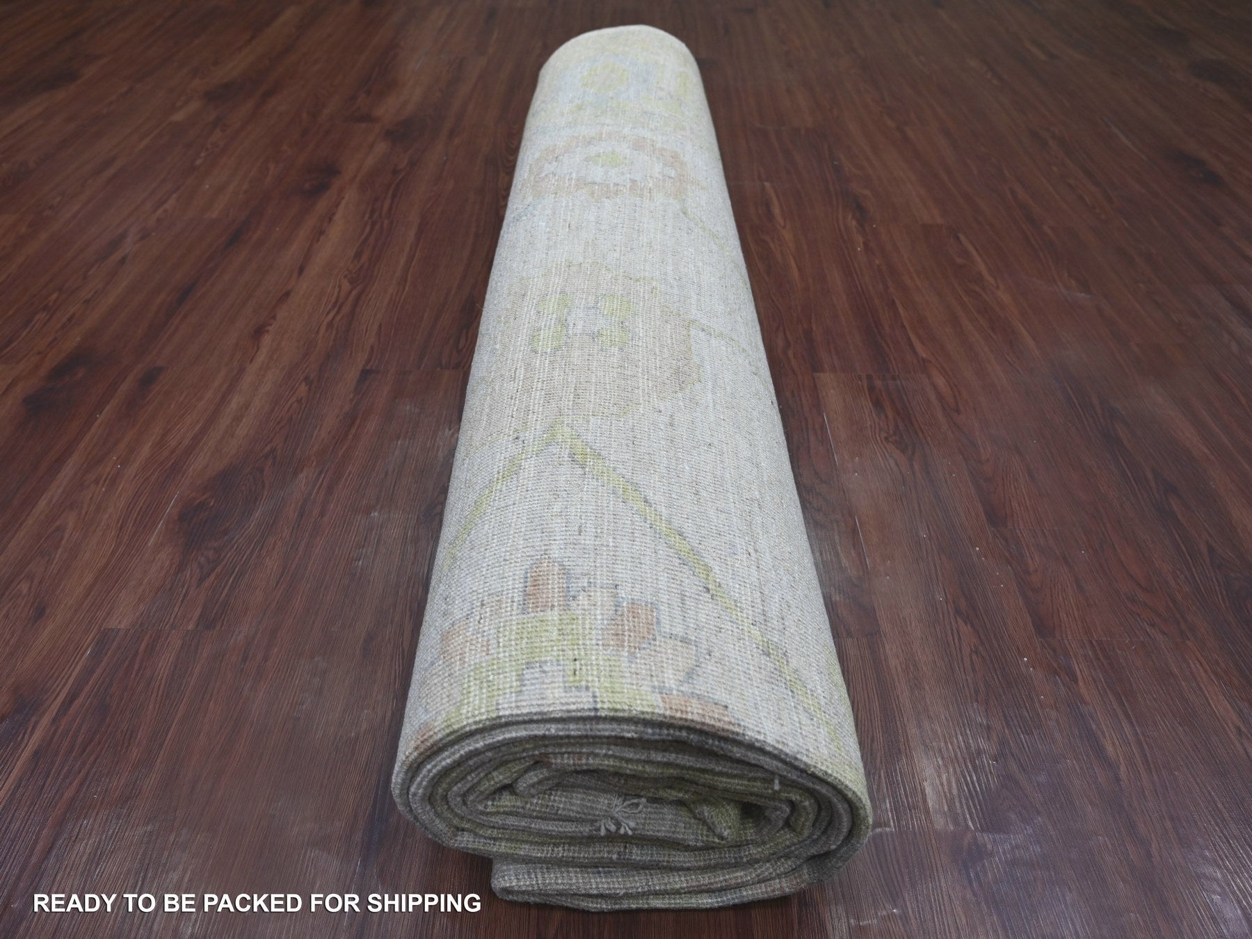 Oushak Oushak hand-knotted wool rug in Gray & Green, 9'8" x 13'8" — SKU O021483 (view 9)
