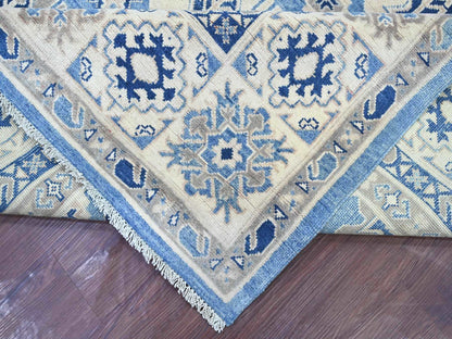 Black 8'2" x 9'8" Kazak Hand knotted Wool Rug - Sku: O021486