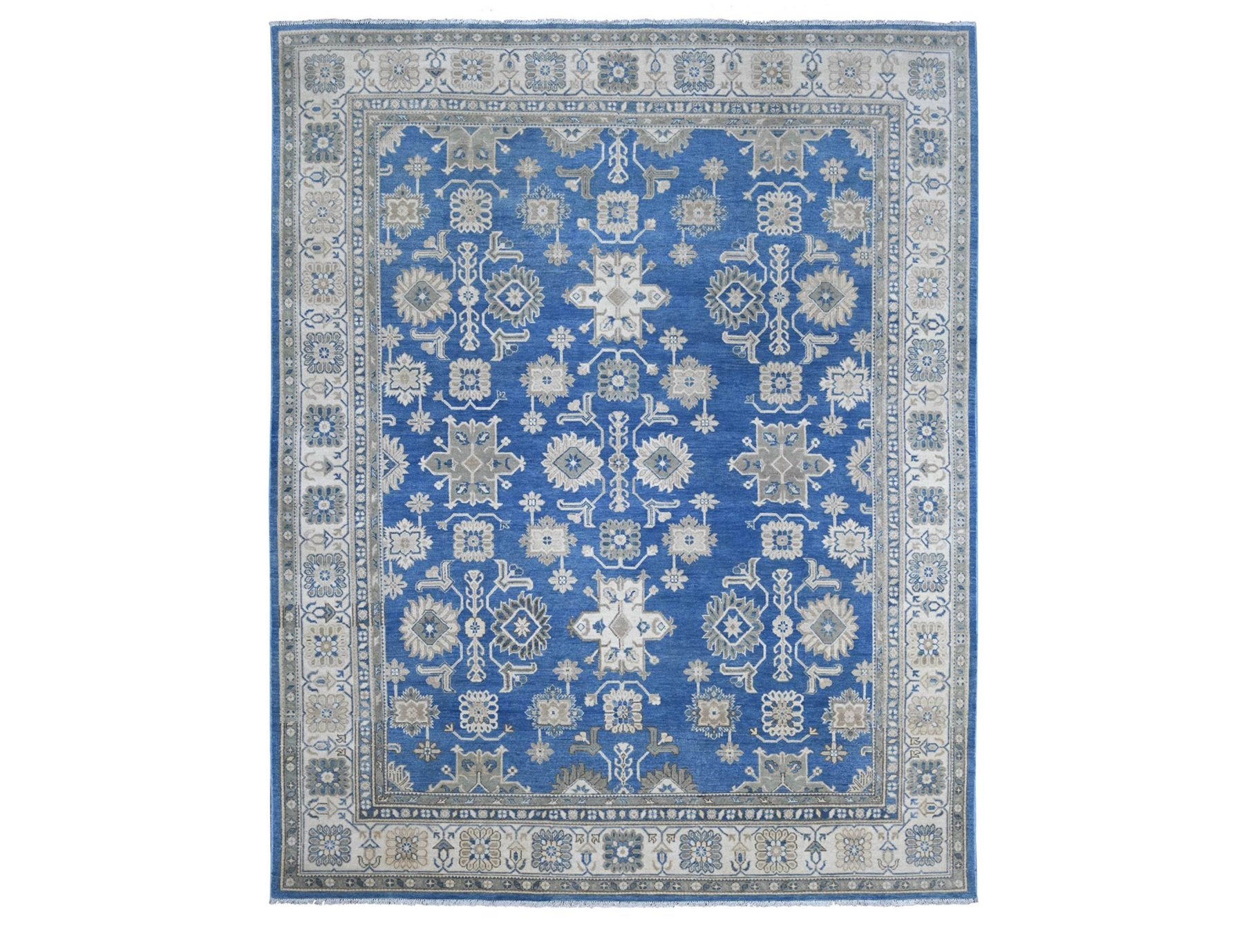 Blue 8'9" x 11'2" Kazak Hand knotted Wool Rug - Sku: O021487