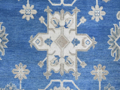 Blue 8'9" x 11'2" Kazak Hand knotted Wool Rug - Sku: O021487