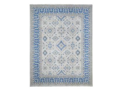 Kazak Kazak hand-knotted wool rug in Ivory, 8'8" x 11'3", SKU O021488