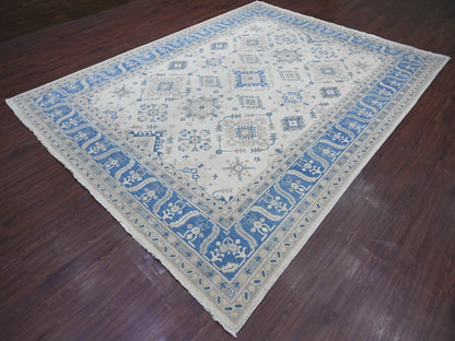 Kazak Kazak hand-knotted wool rug in Ivory, 8'8" x 11'3", SKU O021488 (view 3)