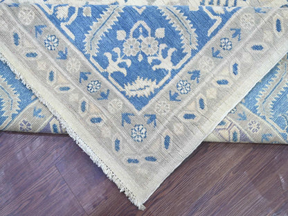 Kazak Kazak hand-knotted wool rug in Ivory, 8'8" x 11'3", SKU O021488 (view 6)