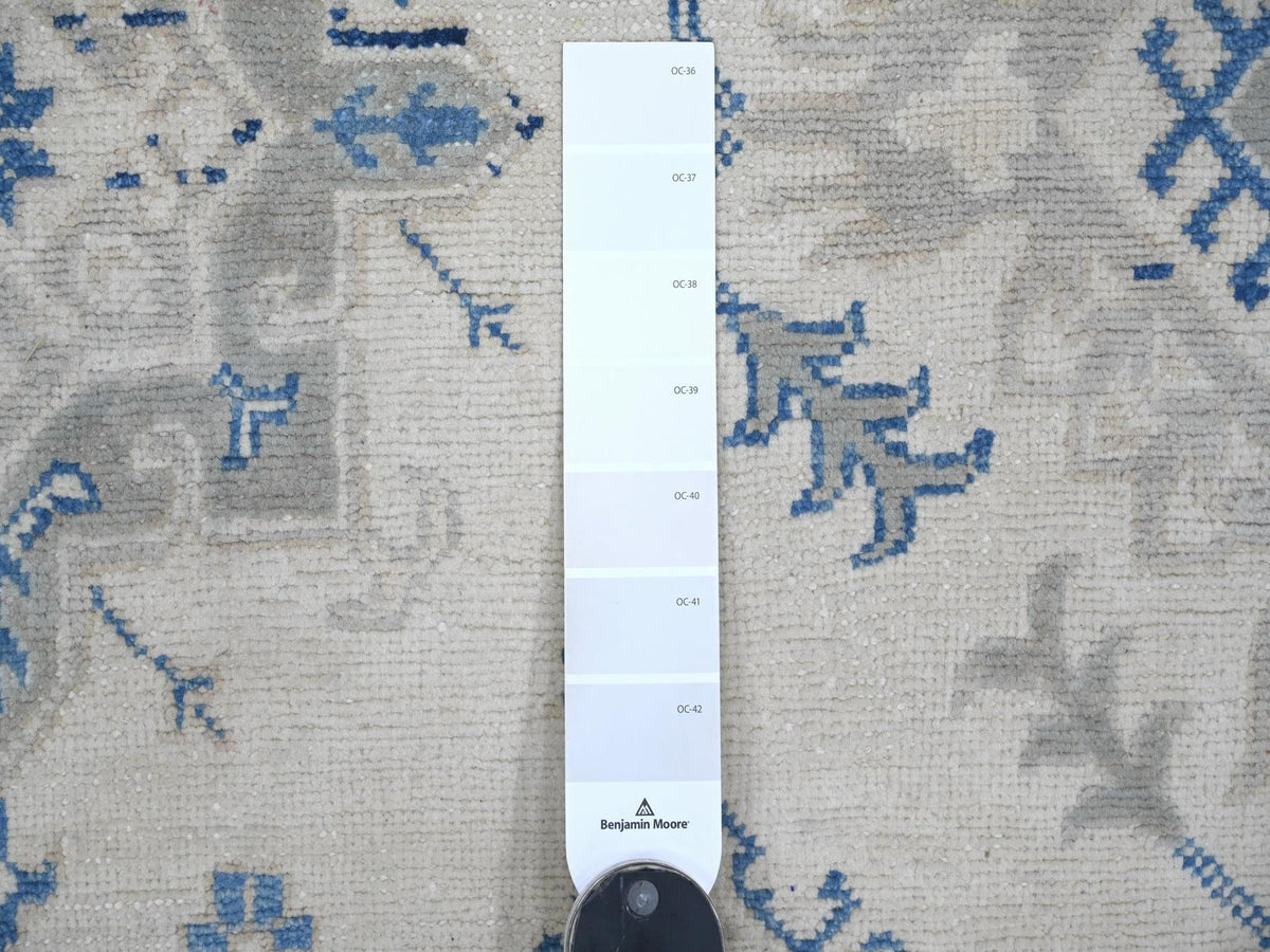 Kazak Kazak hand-knotted wool rug in Ivory, 8'8" x 11'3", SKU O021488 (view 7)