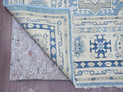 Blue 8'10" x 11'6" Kazak Hand knotted Wool Rug - Sku: O021489