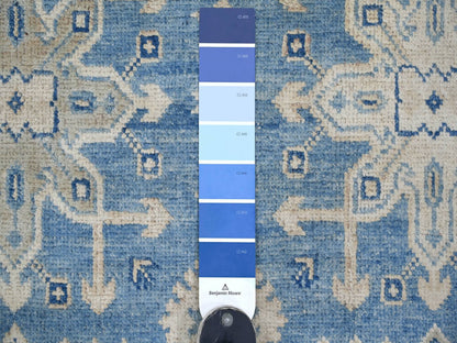 Blue 8'10" x 11'6" Kazak Hand knotted Wool Rug - Sku: O021489
