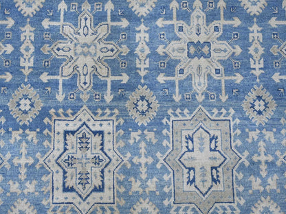 Blue 8'10" x 11'6" Kazak Hand knotted Wool Rug - Sku: O021489