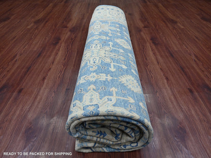 Blue 8'10" x 11'6" Kazak Hand knotted Wool Rug - Sku: O021489