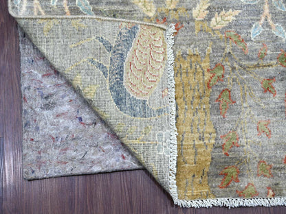 Peshawar Oushak hand-knotted wool runner in Gray, 2'7" x 22'1" — SKU O021492 (view 2)