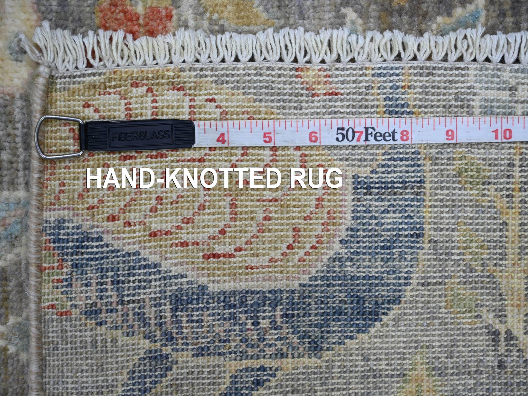 Peshawar Oushak hand-knotted wool runner in Gray, 2'7" x 22'1" — SKU O021492 (view 6)