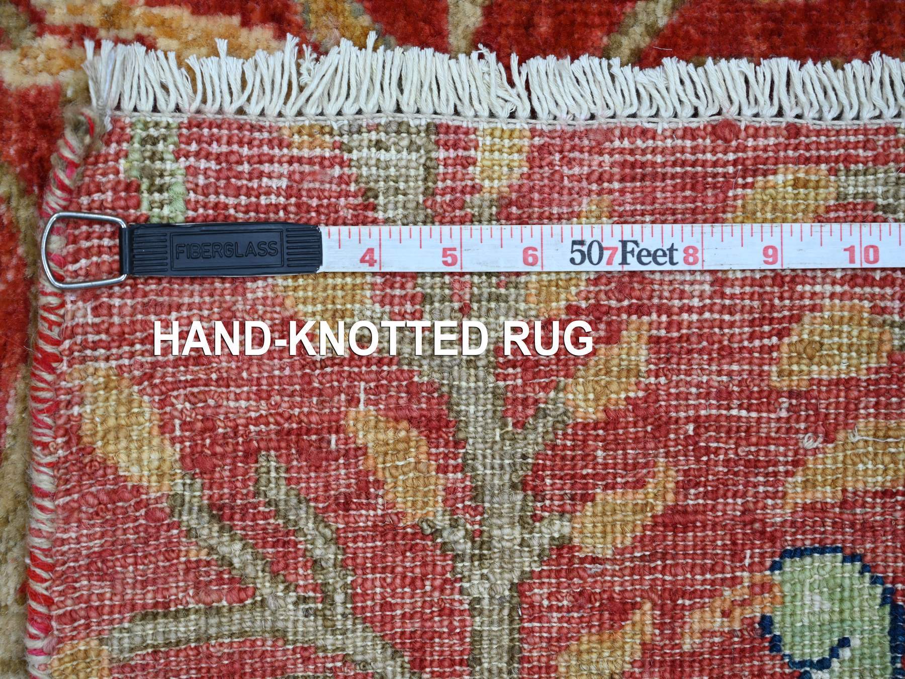 Peshawar Oushak hand-knotted wool runner in Red, 2'6" x 6'1" — SKU O021494 (view 6)