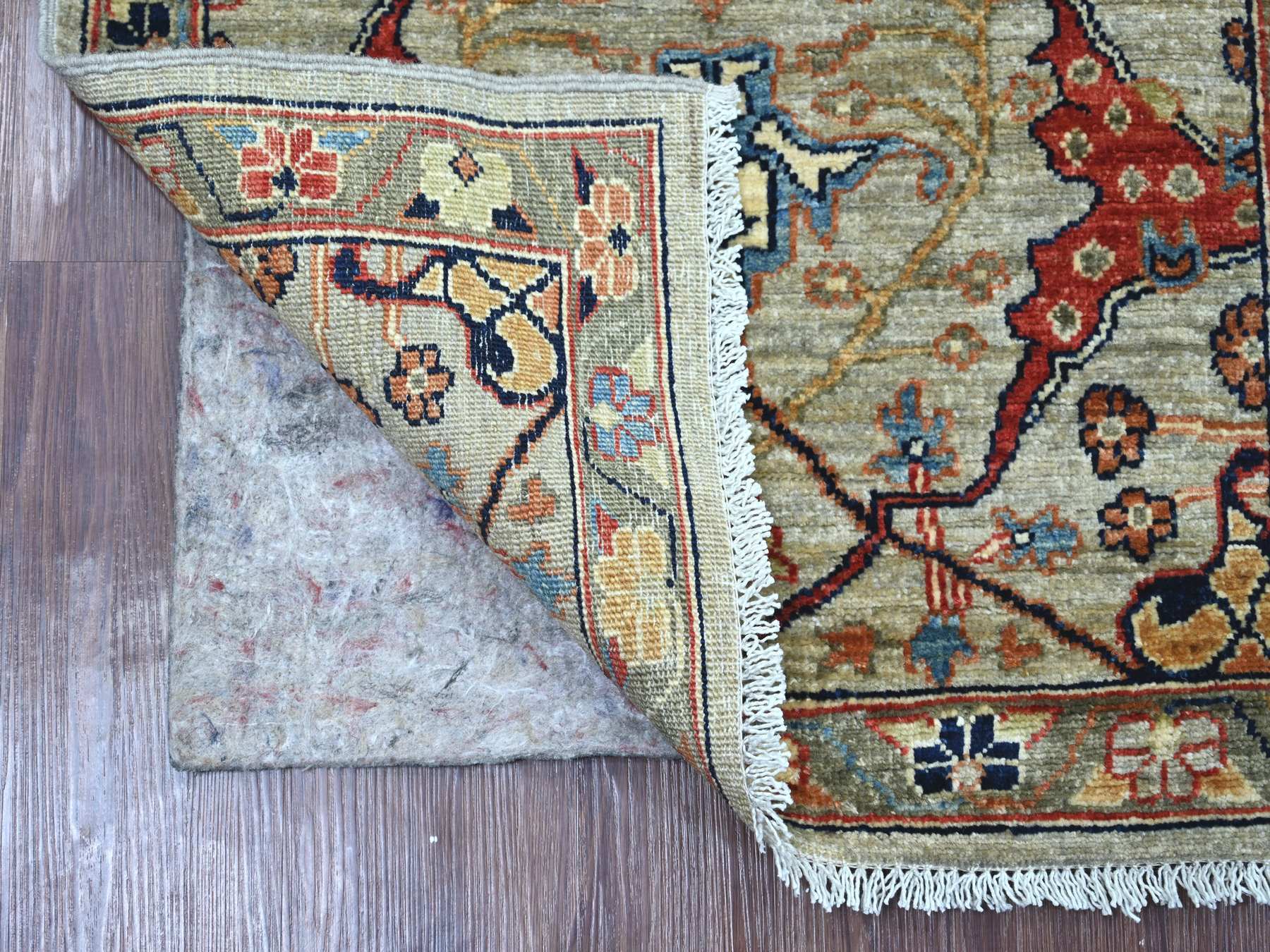 Grey 2'5" x 5'11" Tribal & Geometric Hand knotted Wool Rug - Sku: O021504