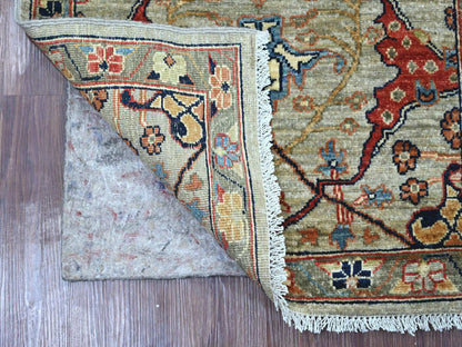 Grey 2'5" x 5'11" Tribal & Geometric Hand knotted Wool Rug - Sku: O021504