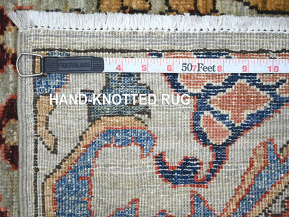 Tribal & Geometric hand-knotted wool runner in Gray, 2'8" x 10'2" — SKU O021505 (view 6)