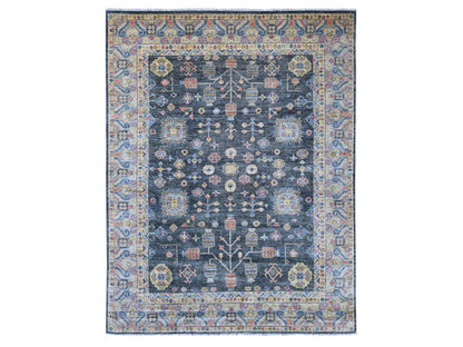 Khotan Oushak hand-knotted wool rug in Gray, 8'9" x 11'5" — SKU O021508