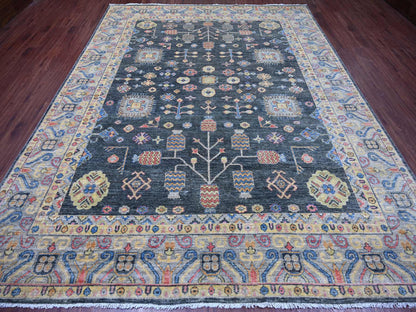 Khotan Oushak hand-knotted wool rug in Gray, 8'9" x 11'5" — SKU O021508 (view 2)