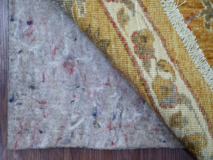 Brown 10'0" x 10'3" Oushak And Peshawar Hand knotted Wool Rug - Sku: O021509