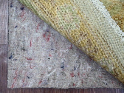 Mahal Oushak hand-knotted wool rug in Gray & Green, 10' x 10'4" — SKU O021510 (view 4)