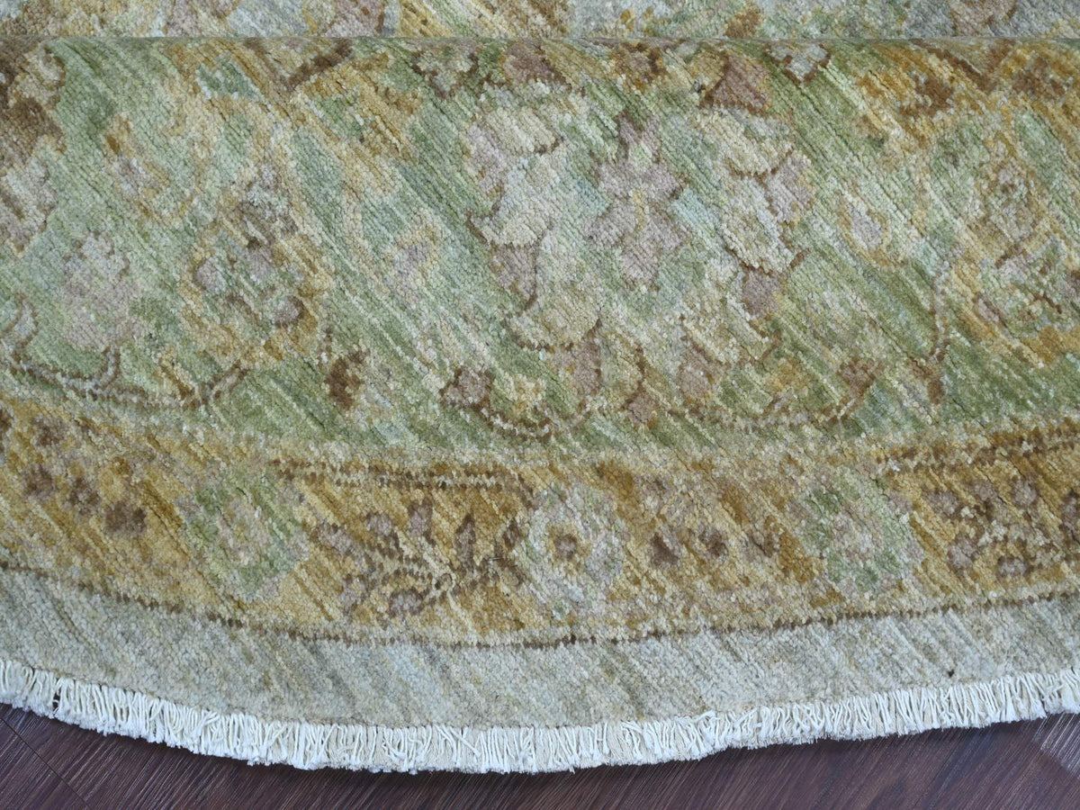 Mahal Oushak hand-knotted wool rug in Gray & Green, 10' x 10'4" — SKU O021510 (view 6)