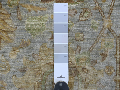 Mahal Oushak hand-knotted wool rug in Gray & Green, 10' x 10'4" — SKU O021510 (view 7)