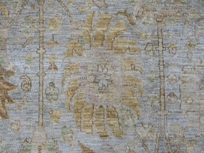 Mahal Oushak hand-knotted wool rug in Gray & Green, 10' x 10'4" — SKU O021510 (view 8)