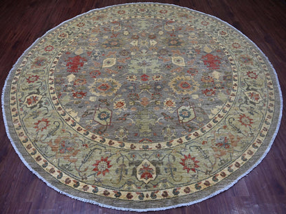 Mahal Oushak hand-knotted wool rug in Gray & Green, 9'7" x 9'9" — SKU O021511 (view 2)