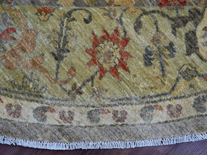 Mahal Oushak hand-knotted wool rug in Gray & Green, 9'7" x 9'9" — SKU O021511 (view 6)