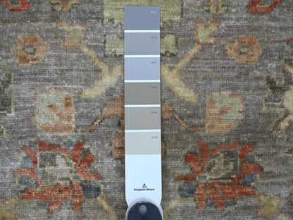 Mahal Oushak hand-knotted wool rug in Gray & Green, 9'7" x 9'9" — SKU O021511 (view 7)