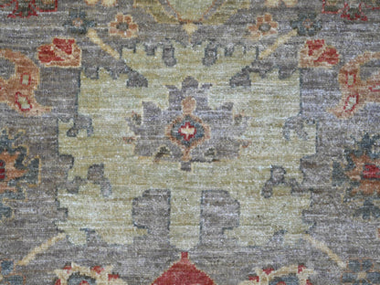 Mahal Oushak hand-knotted wool rug in Gray & Green, 9'7" x 9'9" — SKU O021511 (view 8)