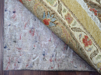 Green 8'2" x 8'3" Oushak And Peshawar Hand knotted Wool Rug - Sku: O021514