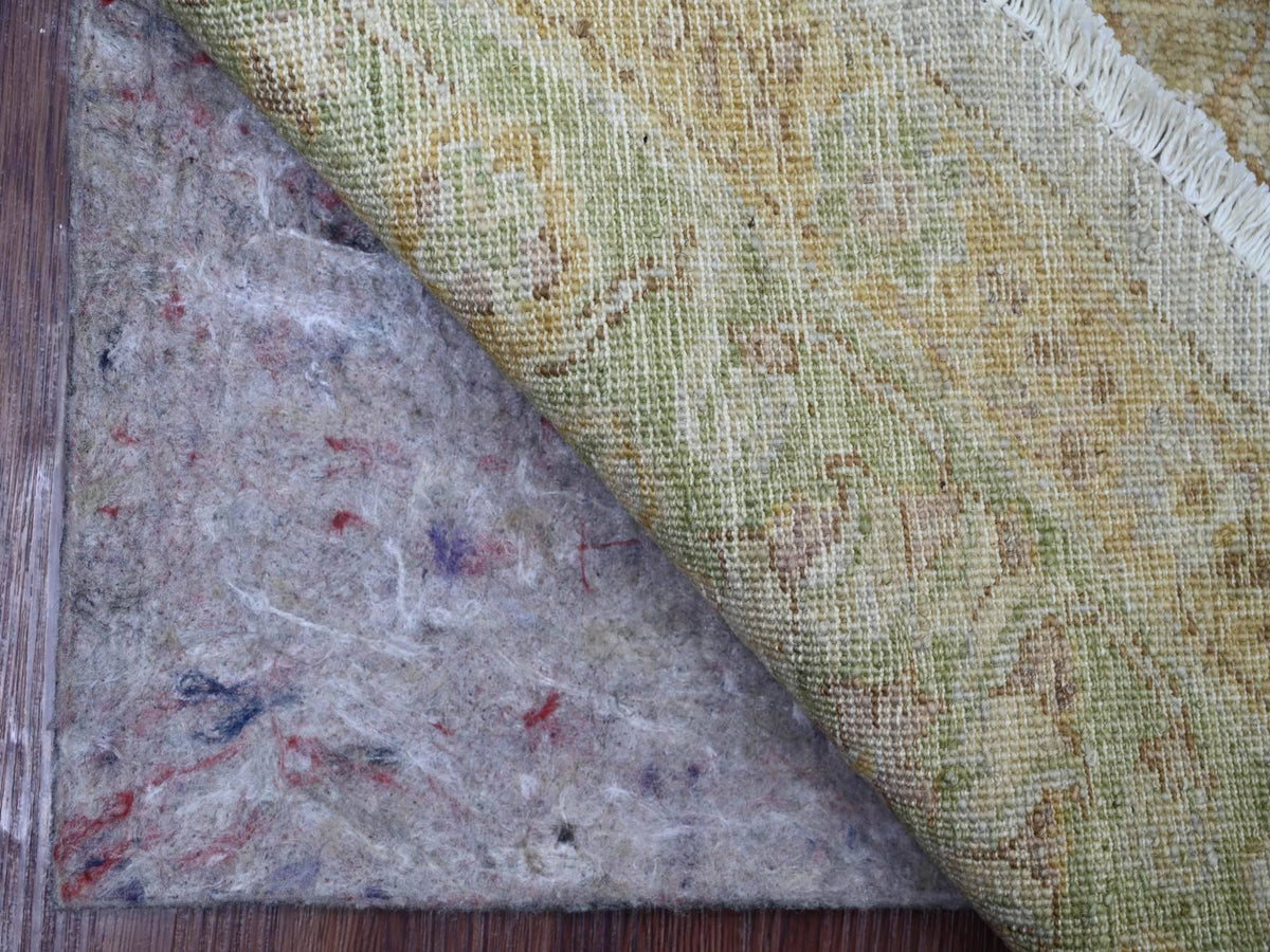 Mahal Oushak hand-knotted wool rug in Gray & Green, 8'1" x 8'2" — SKU O021519 (view 4)