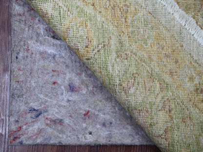 Mahal Oushak hand-knotted wool rug in Gray & Green, 8'1" x 8'2" — SKU O021519 (view 4)