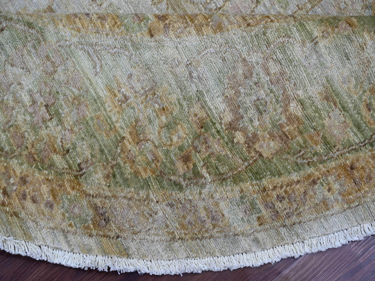 Mahal Oushak hand-knotted wool rug in Gray & Green, 8'1" x 8'2" — SKU O021519 (view 6)