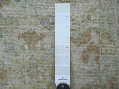 Oushak Oushak hand-knotted wool rug in Gray & Green, 2'1" x 2'11" — SKU O021526 (view 3)