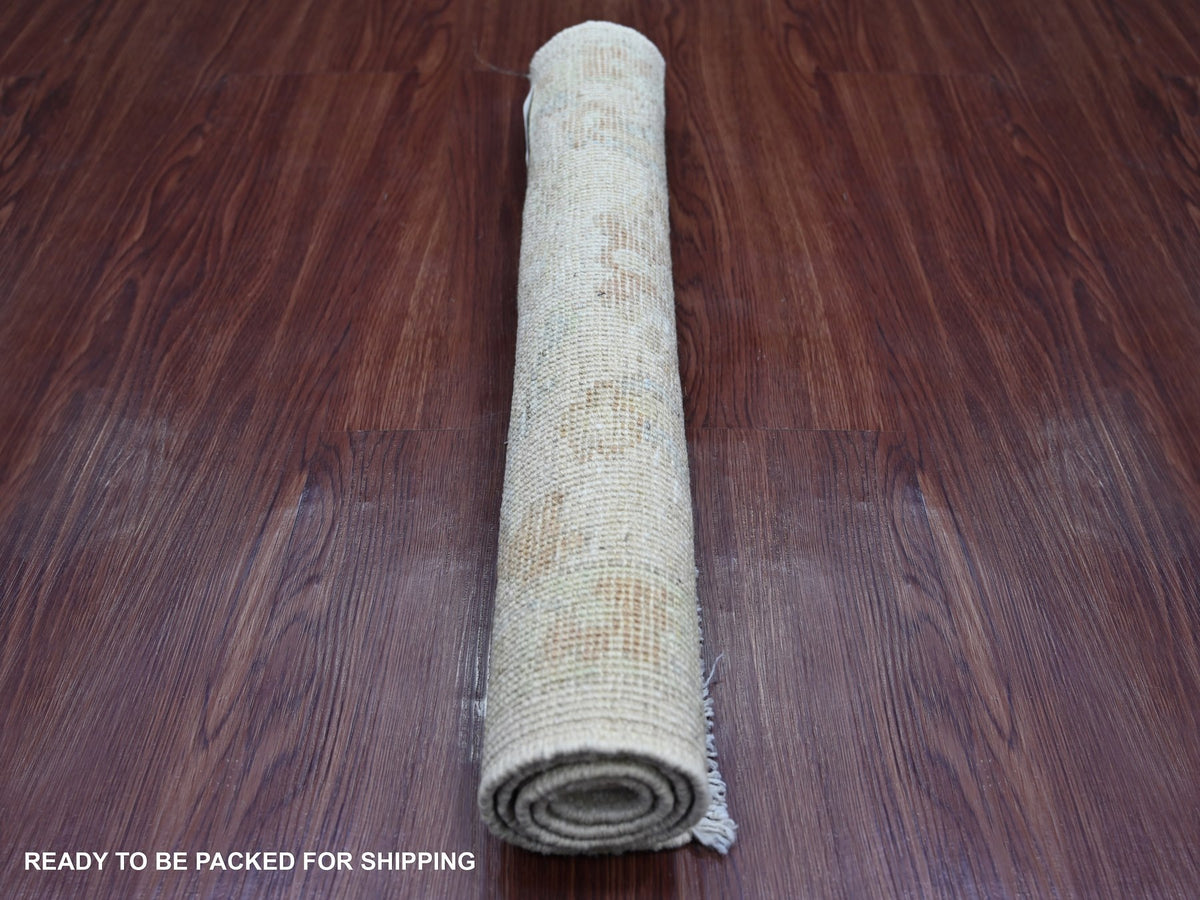 Oushak Oushak hand-knotted wool rug in Gray & Green, 2'1" x 2'11" — SKU O021526 (view 4)