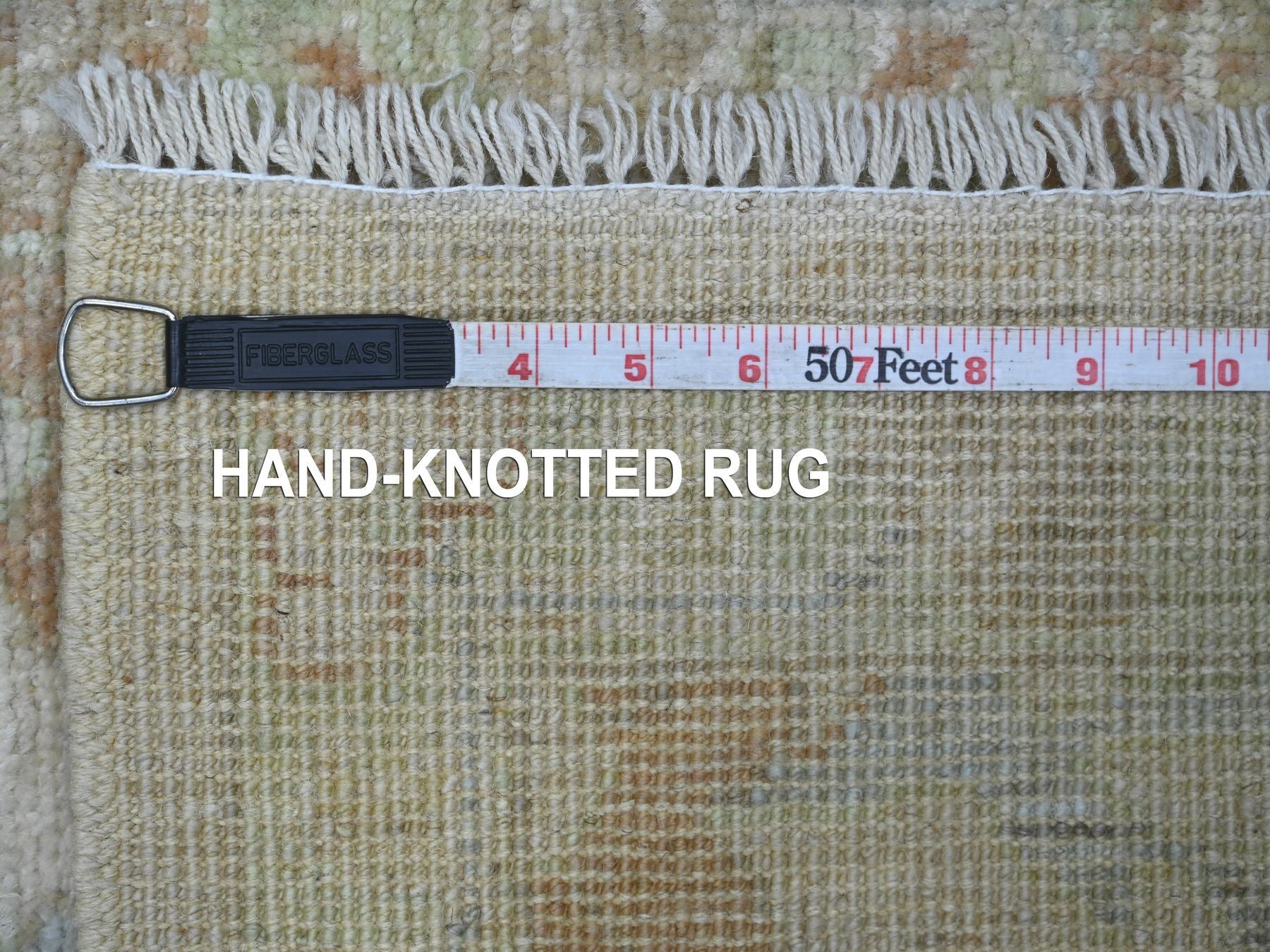 Oushak Oushak hand-knotted wool rug in Gray & Green, 2'1" x 2'11" — SKU O021526 (view 6)