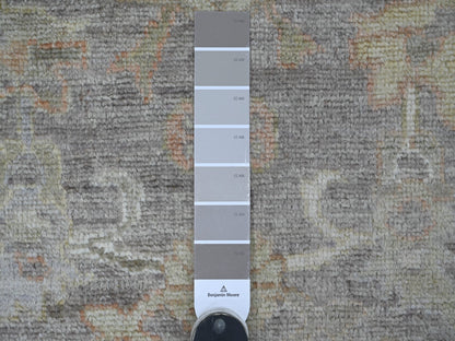 Brown 3'0" x 19'4" Oushak And Peshawar Hand knotted Wool Rug - Sku: O021532