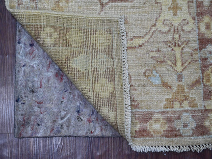 Brown 2'0" x 3'0" Oushak And Peshawar Hand knotted Wool Rug - Sku: O021533