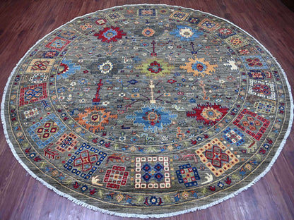 Mahal Oushak hand-knotted wool rug in Gray, 9'10" x 10' — SKU O021535 (view 2)