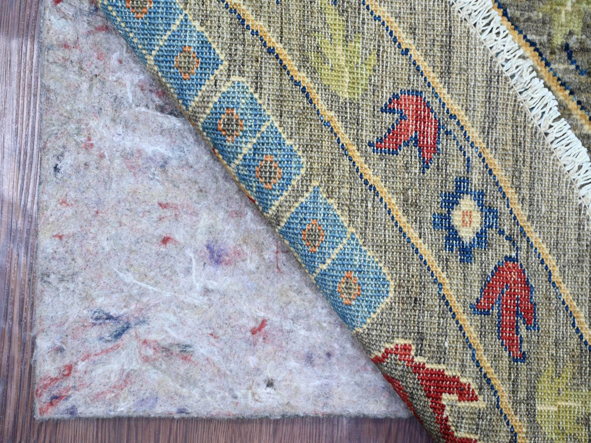 Mahal Oushak hand-knotted wool rug in Gray, 9'10" x 10' — SKU O021535 (view 4)