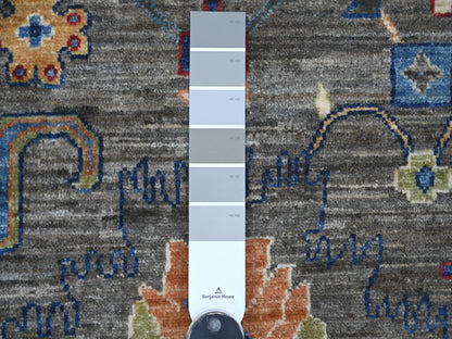 Mahal Oushak hand-knotted wool rug in Gray, 9'10" x 10' — SKU O021535 (view 7)